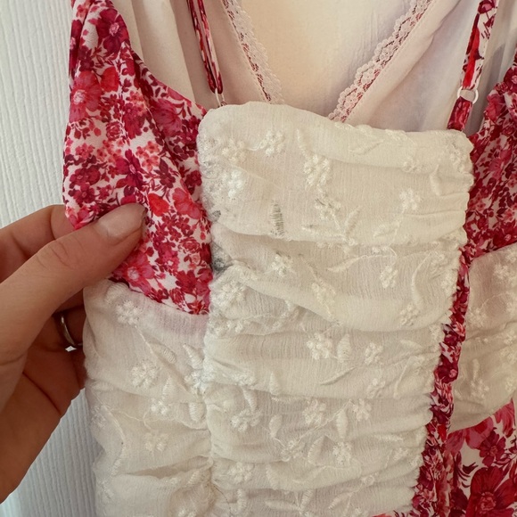Altar'd State Red and White Floral Maxi Dress - Picture 6 of 6